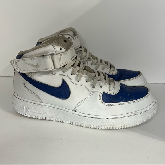 Nike Air Force 1 Mid 315123-125 – White – Blue Lagoon US 10.5 - Picture 2 of 4